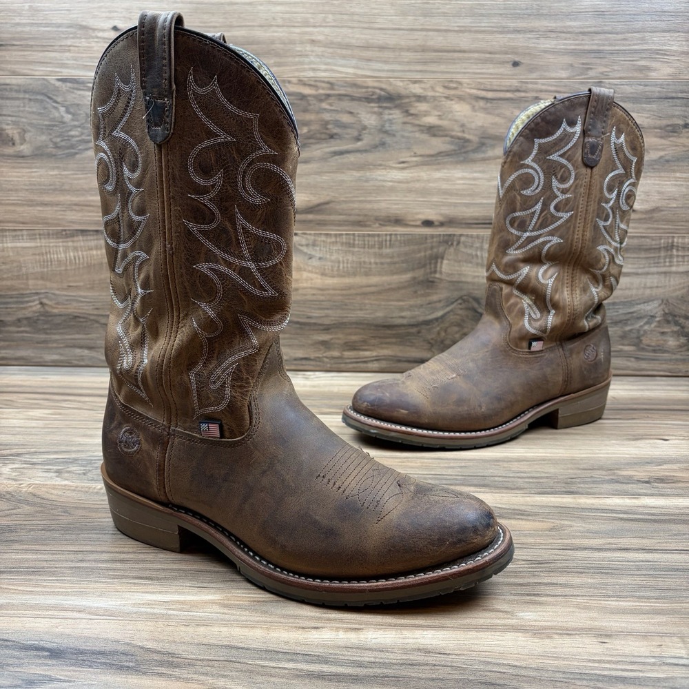 Double H Dylan Mens 11D Soft R Toe 12" Western Work Ranch Boots USA Made DH1552 - Picture 16 of 16
